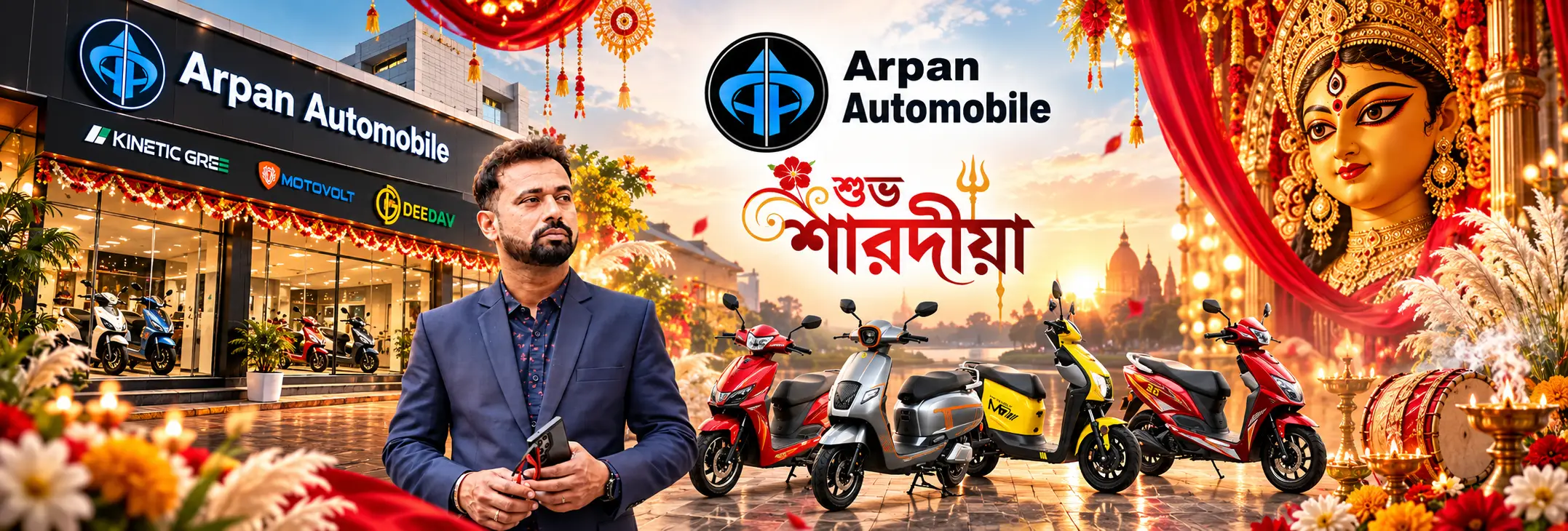 Arpan Automobile Durga Puja Showcase Hero Banner